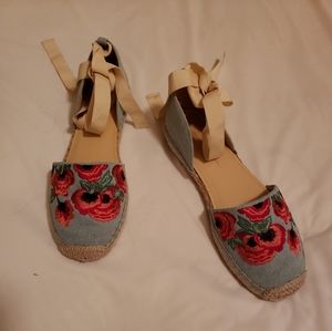 Jessica Simpson ankle tie espadrilles